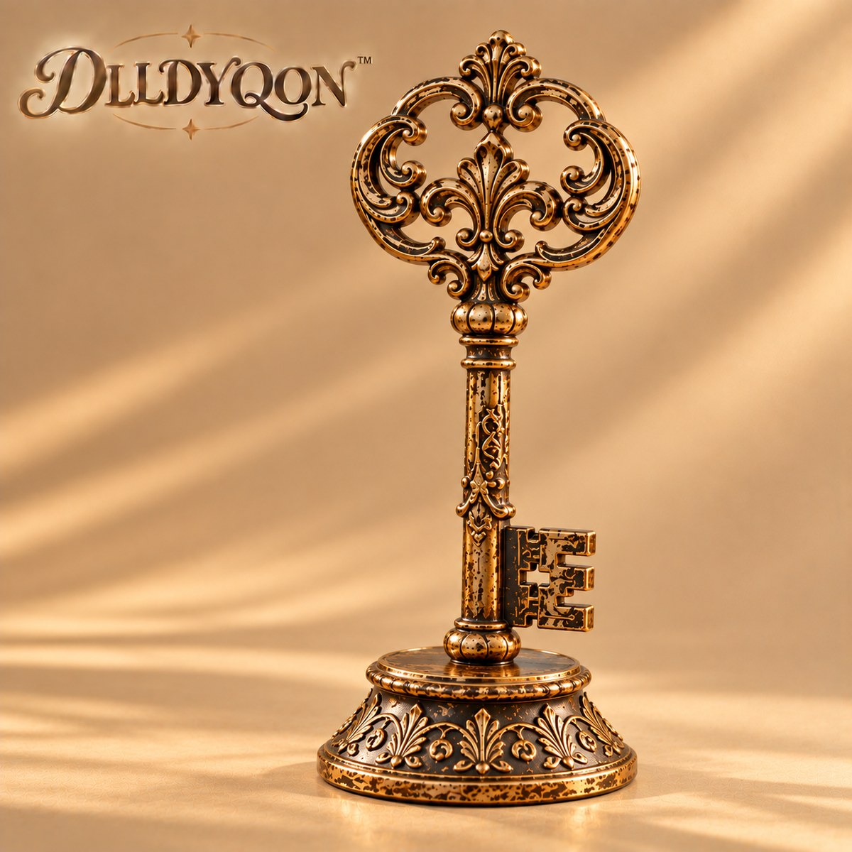 DLLDYQON™ Lockmere Antique-Key Sculpture – Vintage-Inspired Resin Key Tabletop Ornament