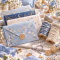 LUEBMYQ™ Letterfinish Correspondence Set — Foil Accent Envelopes or Three-Tone Sealing Cord, 2-Piece Craft Set